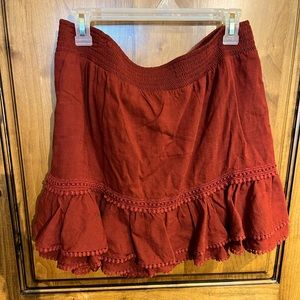 Express ruffled mini skirt Sz L
